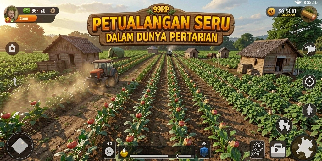Gameplay seru saat bertani di 99RP.