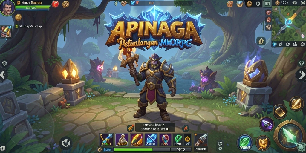 Tampilan gameplay APINAGA dengan aksi seru dalam dunia MMORPG.