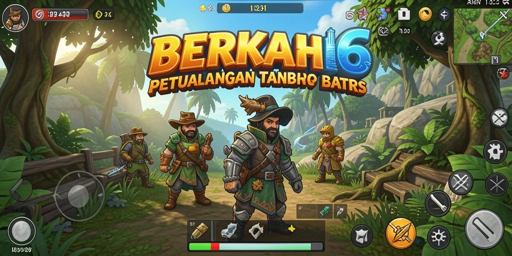 Screenshot gameplay <strong>BERKAH6</strong> menunjukkan eksplorasi dunia terbuka yang luas.