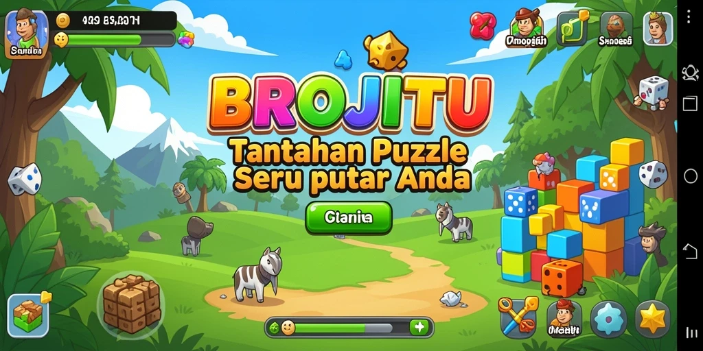 Tampilan gameplay BROJITU yang mengasyikkan dan menantang teka-teki.