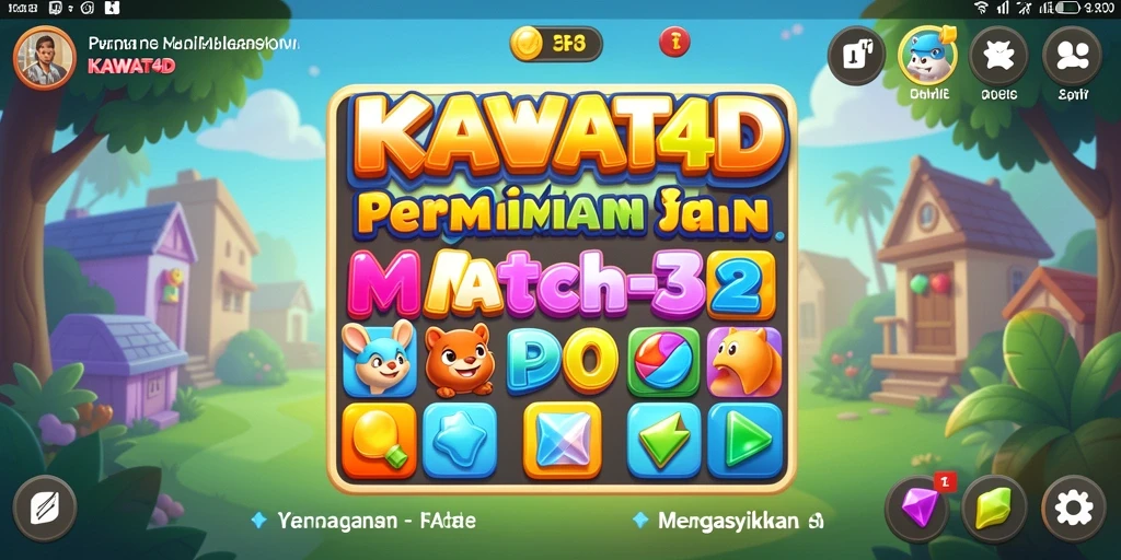Tampilan gameplay seru KAWAT4D saat mencocokkan objek.