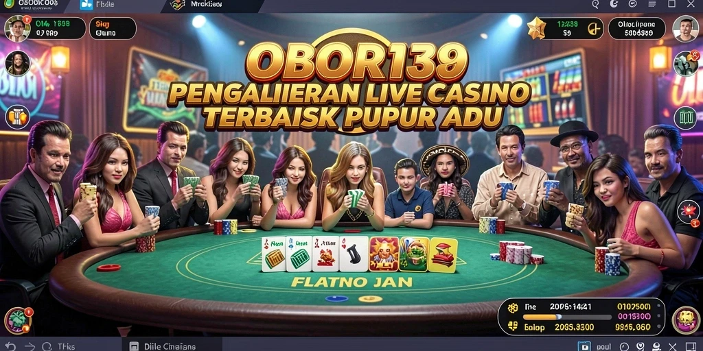 Screenshot OBOR138 menampilkan dealer langsung dalam permainan Live Casino.