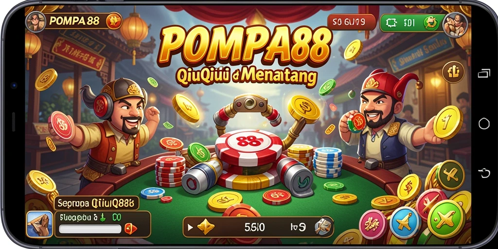 Tampilan gameplay QiuQiu yang mendebarkan dan menarik di POMPA88.