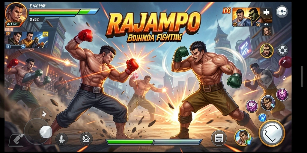 Tampilan permainan Fighting yang seru di RAJAMPO dengan aksi yang mendebarkan.