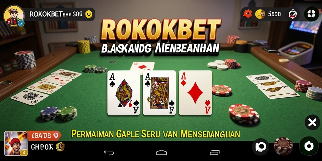 Tampilan gameplay Gaple yang seru dan interaktif di ROKOKBET.