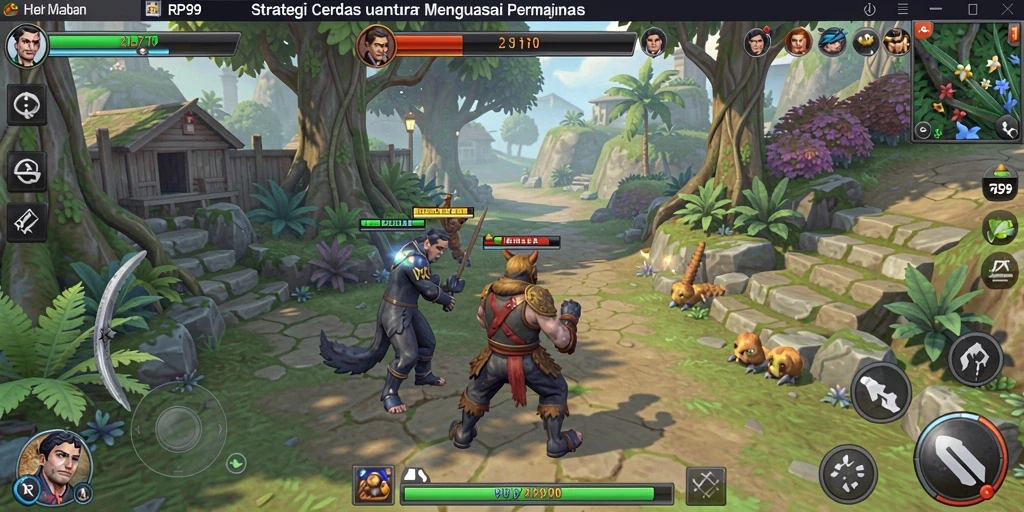 Tampilan menarik dari gameplay strategi RP99 yang menantang.