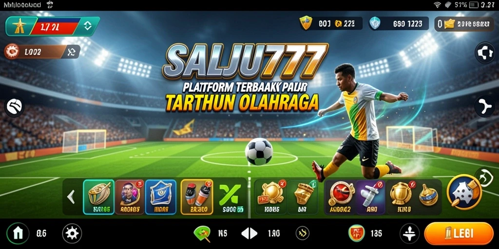 Screenshot utama SALJU777 menampilkan tampilan antarmuka taruhan olahraga yang menarik.