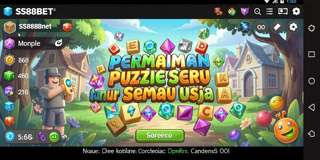 Tampilan gameplay SS88BET dengan tantangan puzzle yang menarik.