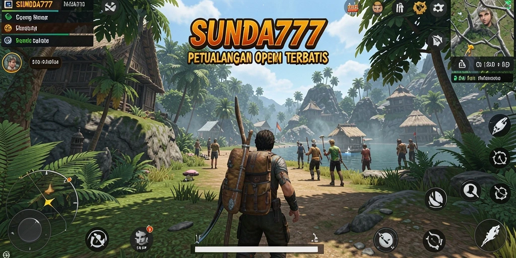 Screenshot menunjukkan pemain menjelajahi dunia Open World yang luas dan indah.
