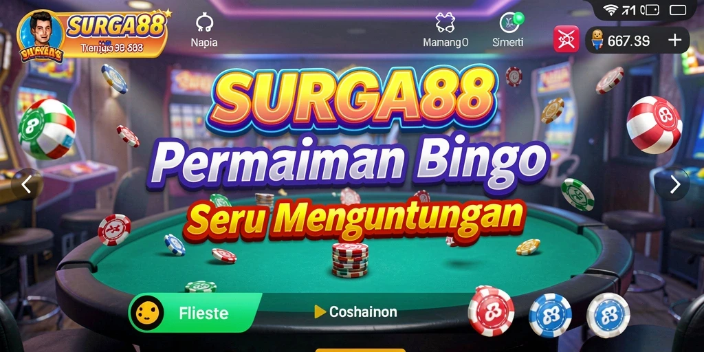 Screenshot gameplay SURGA88 menunjukkan suasana Bingo yang seru.